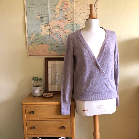 Madewell Sweaters - Madewell Wrap-Front Pullover Sweater, Coziest Yarn